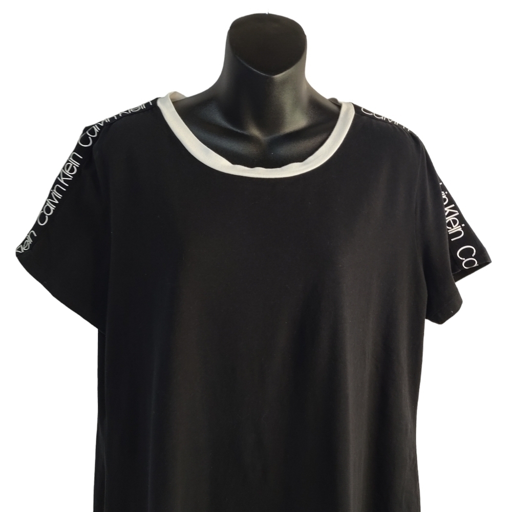 Calvin Klein Women's Black Shirt Dress Size L - Picture 3 of 8